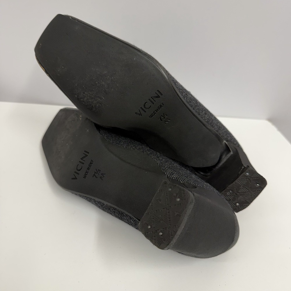 Vintage Giuseppe Zanotti Pumps Shoes Heather Charcoal Gray Wool Size 37 1/2 AA - Picture 8 of 8